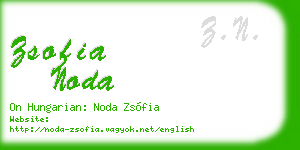 zsofia noda business card